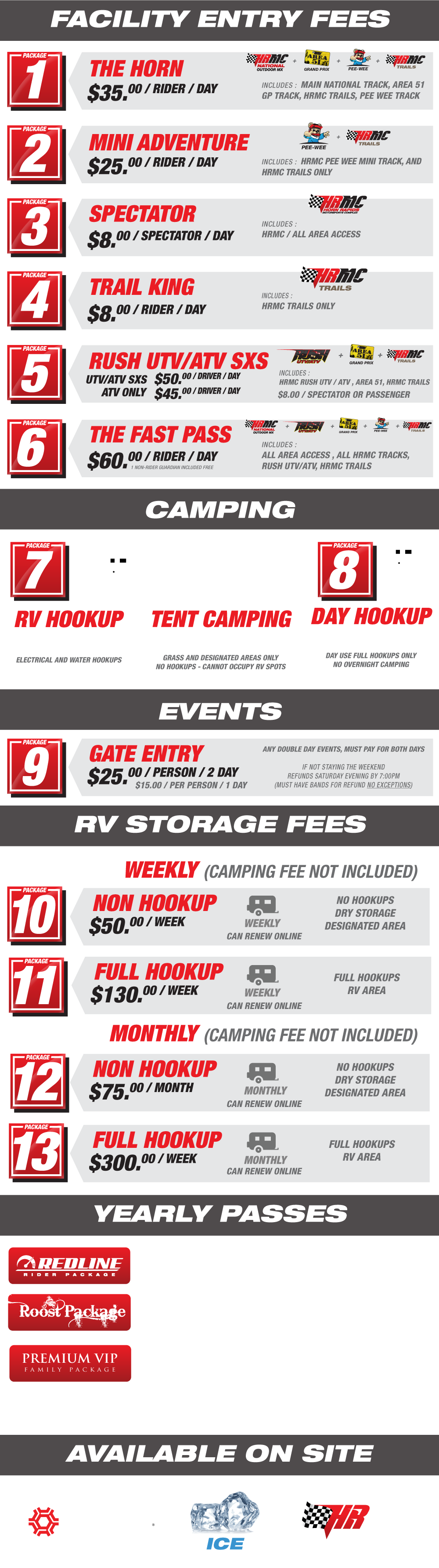 Pricing facility pricing