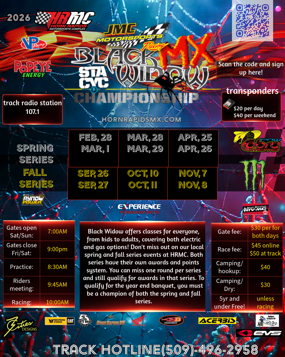 2026 Black Widow Championship flyer
